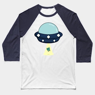 ufo with a cute alien Baseball T-Shirt